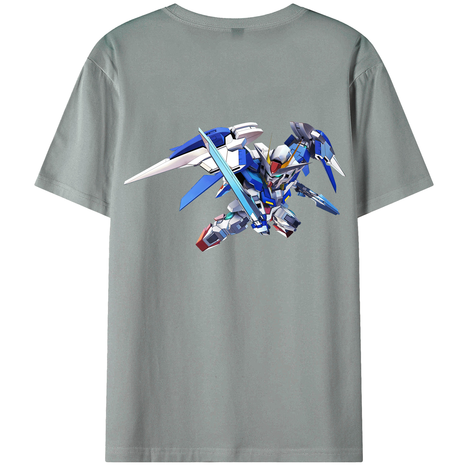 （画像用） 機動戦士ガンダム Mobile Suit Gundam 綿100％ メンズ半袖Tシャツ（バックプリント） 通気性